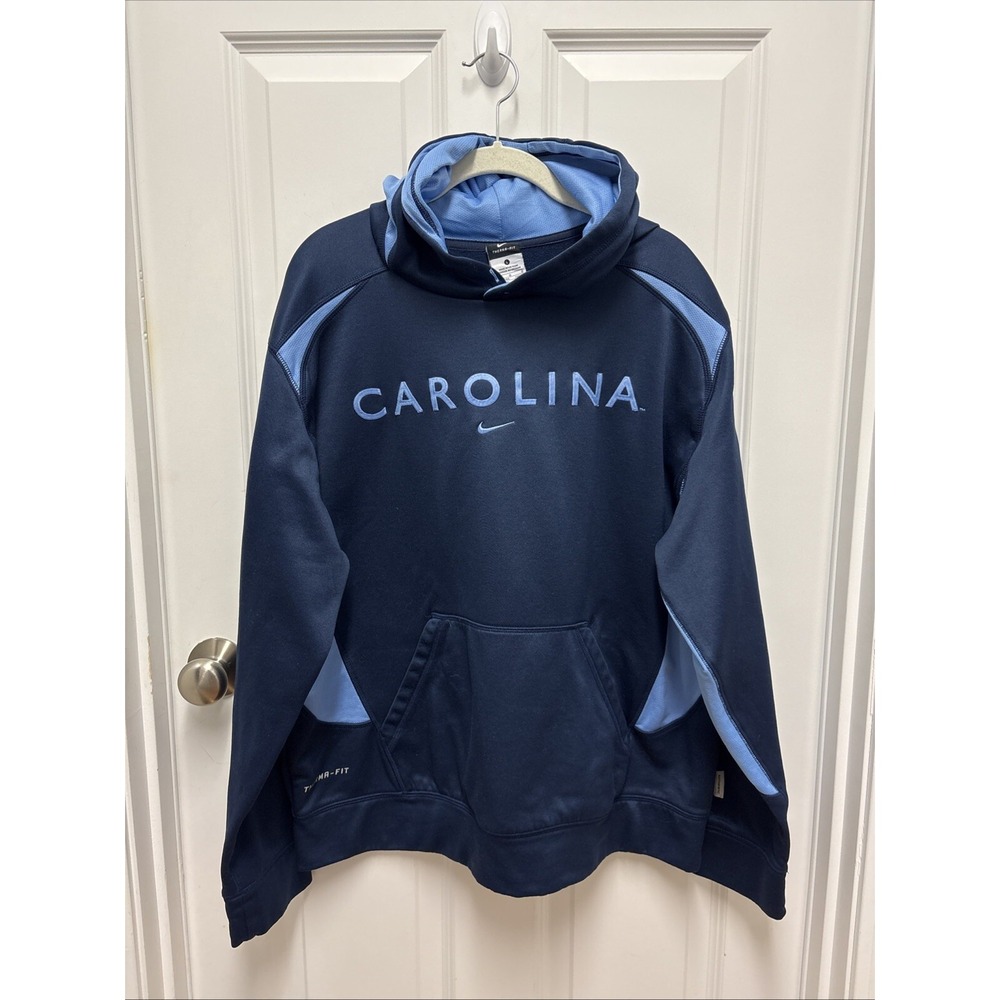 North Carolina Tar Heels‎ Hoodies Adult Large Blue Nike Team Therma Fit Logo